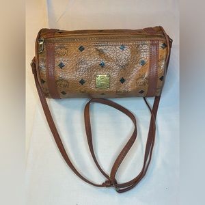 MCM Brown Hobo Bag with Black Accents